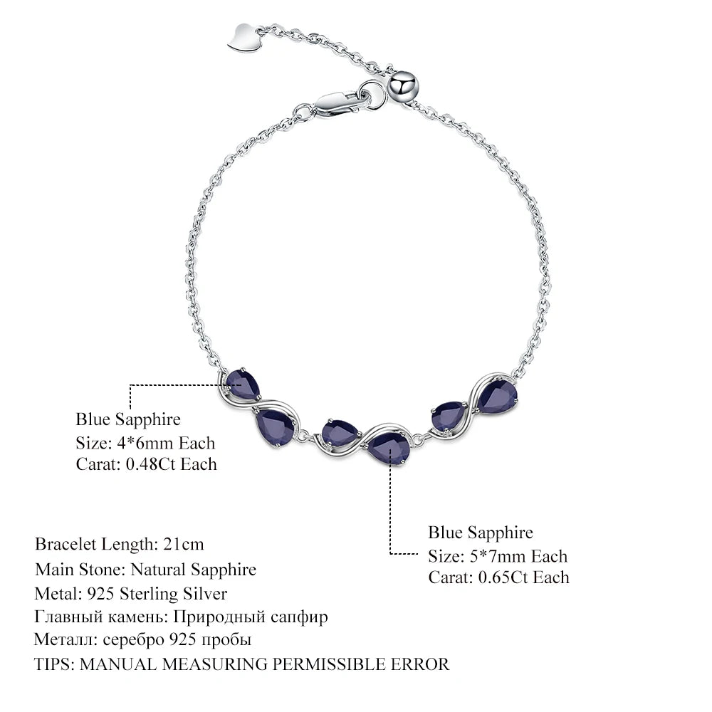 Blue Sapphire Adjustable Bracelet